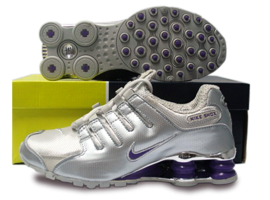 Womens Nike Shox Nz Premium Shoes Silver Purple